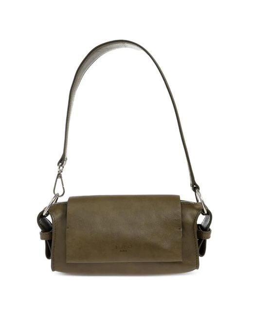 IRO Gray Loop Calf Leather Shoulder Bag