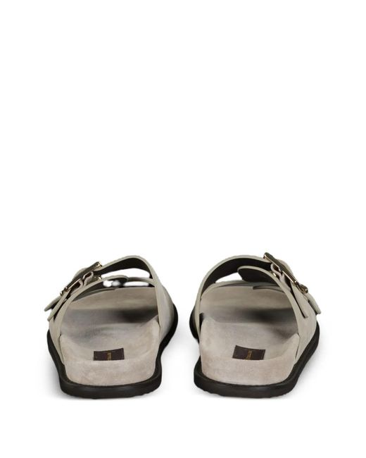 Moorer White Duchamp-P5 Buckle Leather Sandals
