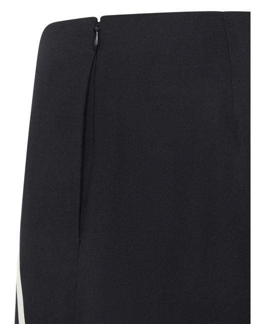 Alberta Ferretti Blue Colour-Block Twill Trousers