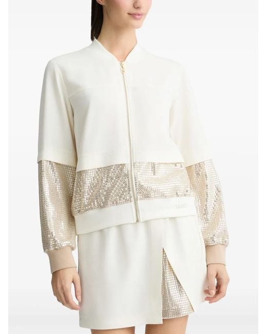 Liu Jo White Bomber With Sequins