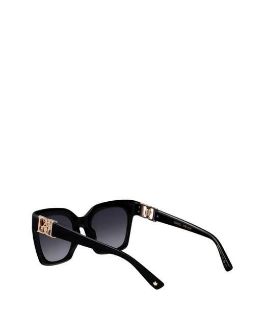 DSquared² Black Logo Square-Frame Sunglasses