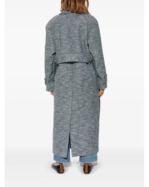 Cappotto Monopetto Con Maniche Raglan di Victoria Beckham in Gray