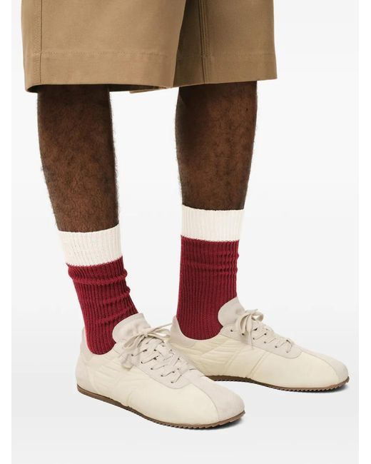 AMI Red Two-Tone Socks