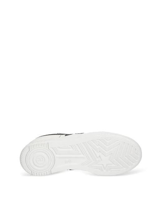 A Bathing Ape White Star-Crocodile Sneakers for men