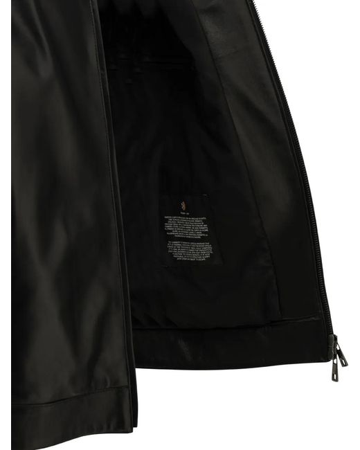 Altum Black Zip-Up Leather Jacket for men