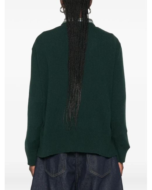 Be You Green Klassischer Pullover