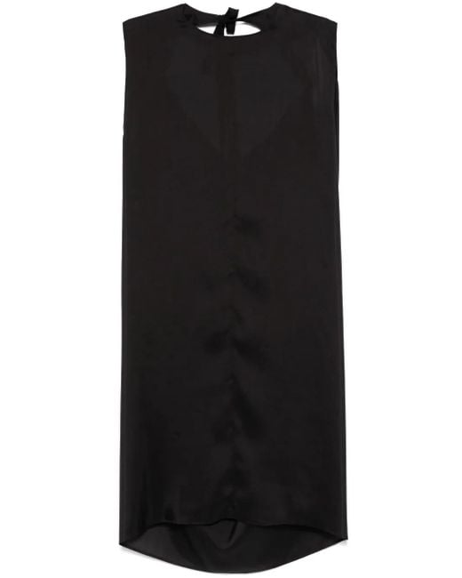 MM6 by Maison Margiela Black Silk Midi Dress