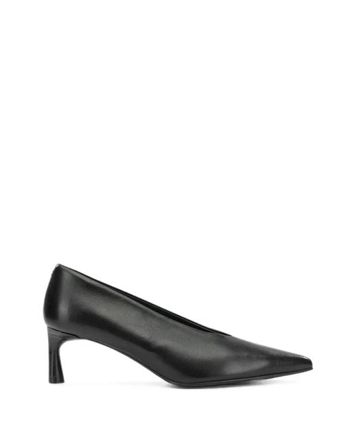 Halmanera Gray Pointed-Toe Pumps