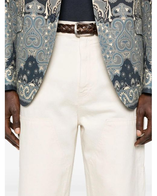 Alanui White Cotton Trousers for men