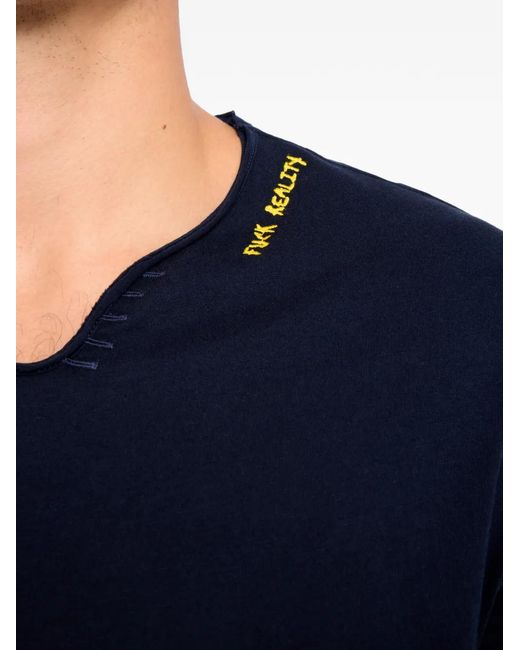 Zadig & Voltaire Blue Monsatir Henley T-Shirt for men