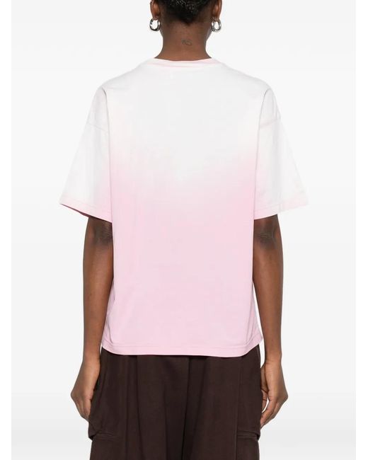 Moschino Pink Moschino Letter-Print T-Shirt