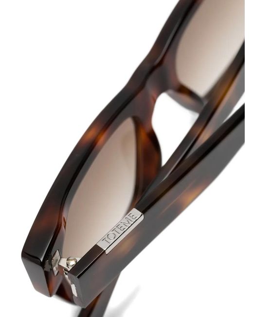 Totême Brown Voyager Rectangle-Frame Sunglasses