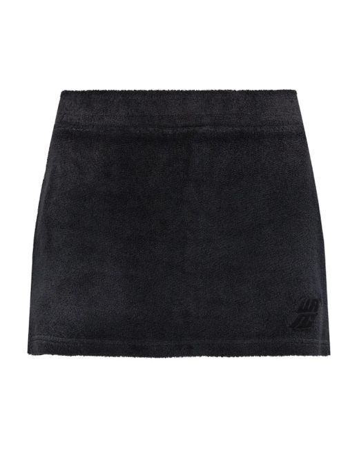 Alexander Wang Black Embroidered Cotton Mini Skirt