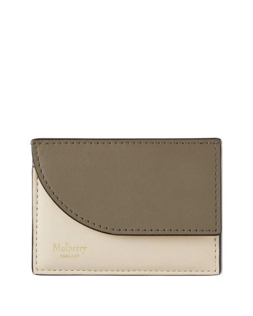 Mulberry Gray Curved-Pocket Cardholder