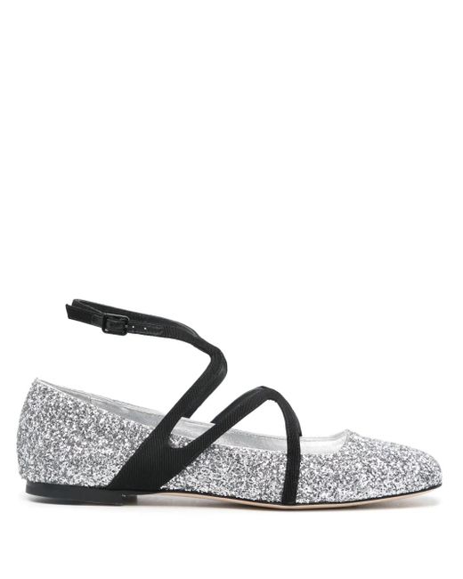 Jimmy Choo Astoria フラットシューズ Metallic