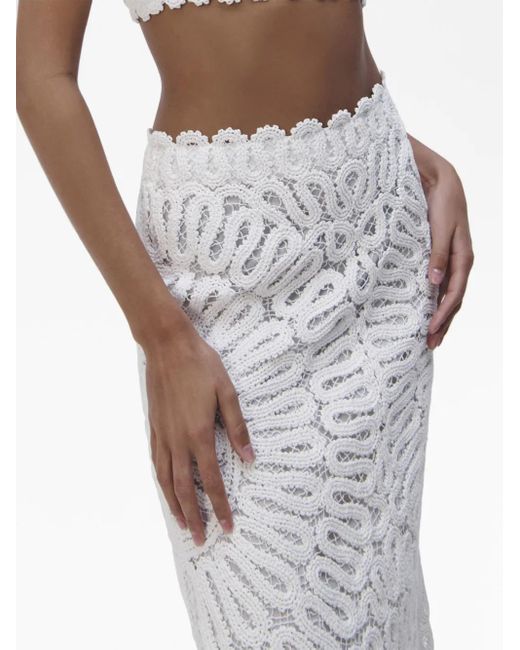 Jonathan Simkhai White High-Waist A-Line Skirt