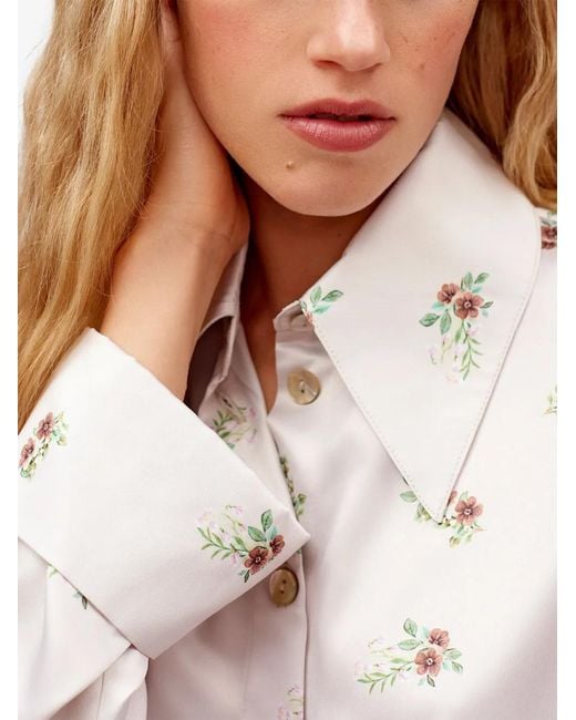 Sleeper Natural Blossom-Print Shirt