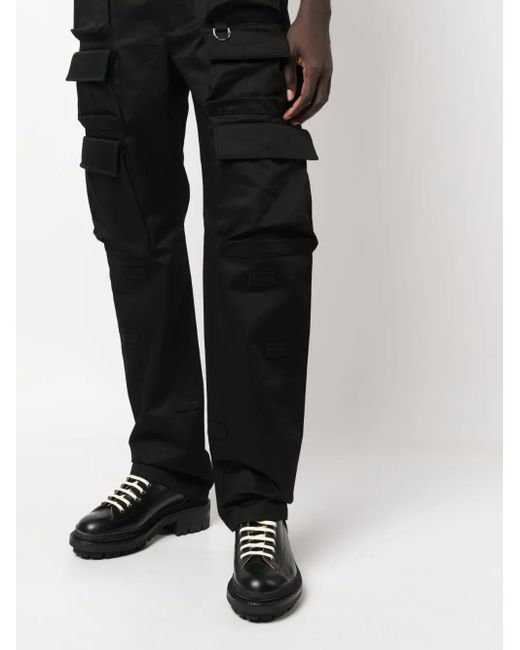 Givenchy Black Multi-Pocket Cotton Cargo Trousers for men
