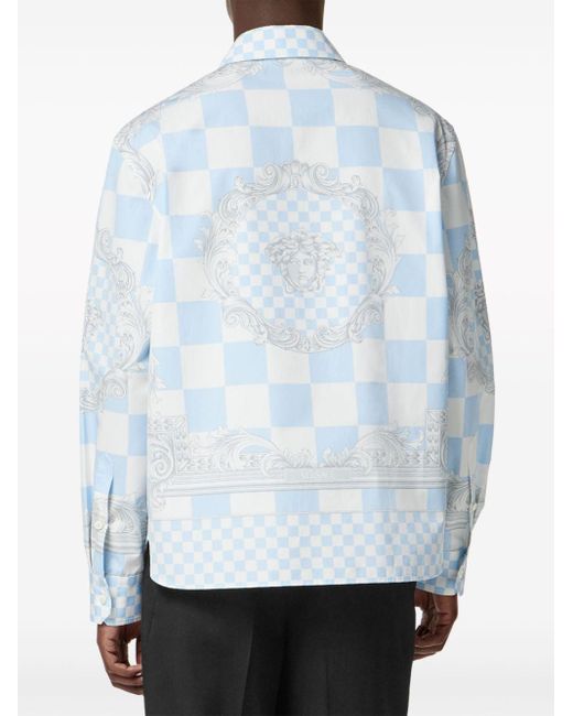 Versace Shirtjack Met Barokprint in het Blue voor heren