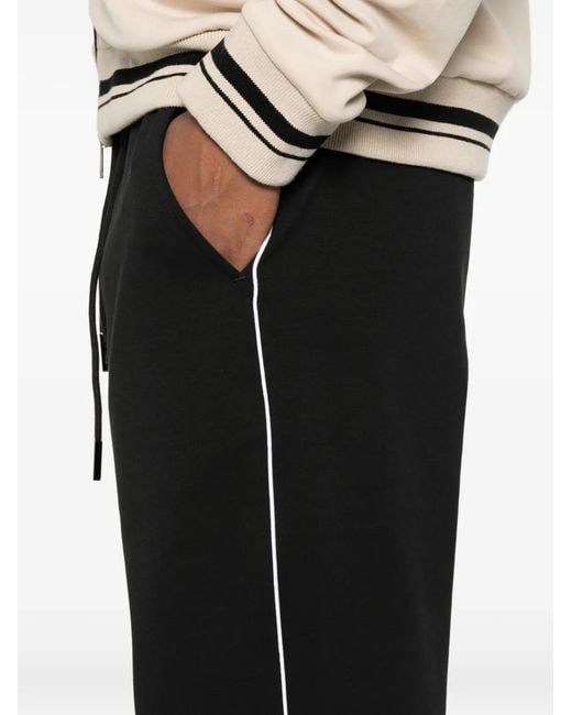 Iceberg Black Pocket Drawstring Track Pants for men