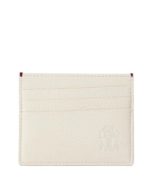 Brunello Cucinelli Natural Logo-Debossed Cardholder for men
