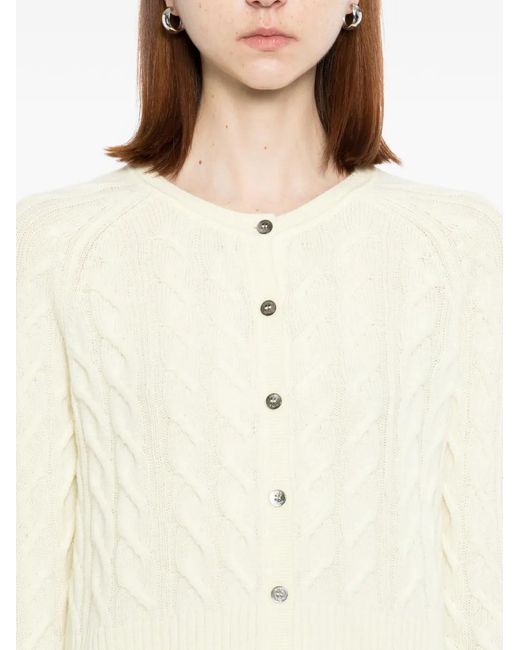 N.Peal Cashmere White Myla Cardigan