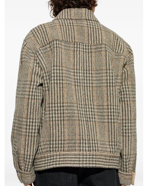 Isabel Marant Natural Folco Checked Flap-Pocket Jacket for men