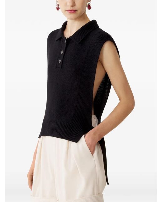 Lanvin Blue Side-Buckle Vest