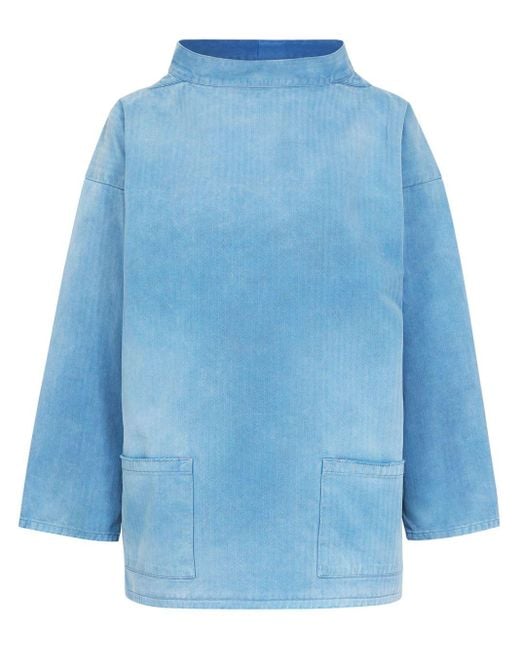 Maison Margiela Blue Corduroy Blouse