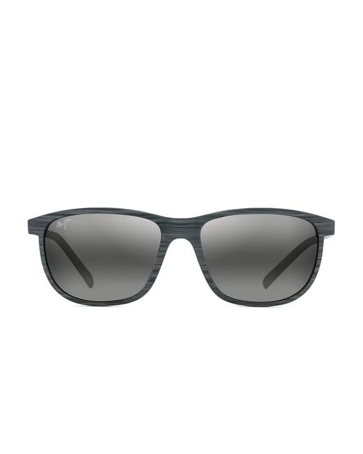 Maui Jim Gray Lele Kawa Stripe-Frame Sunglasses for men