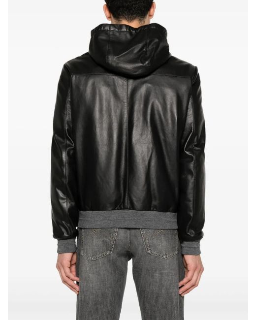 メンズ Corneliani レザージャケット Black