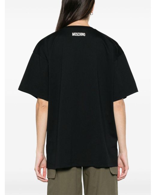 Moschino Black T-Shirt aus Bio-Baumwolle