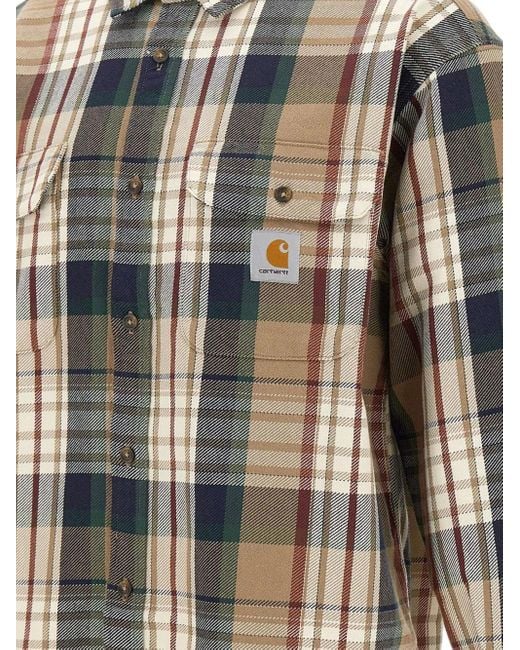 Carhartt Geruit Overhemd in het White voor heren