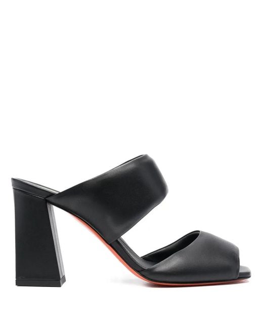 Santoni Black Sandals