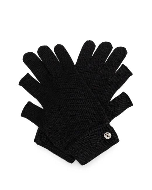 Rick Owens Black Touchscreen Gloves for men