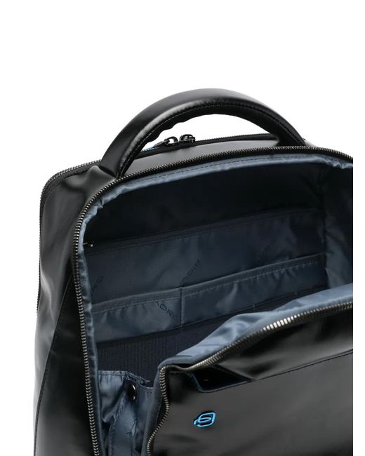 Piquadro Black Personalizable Backpack for men