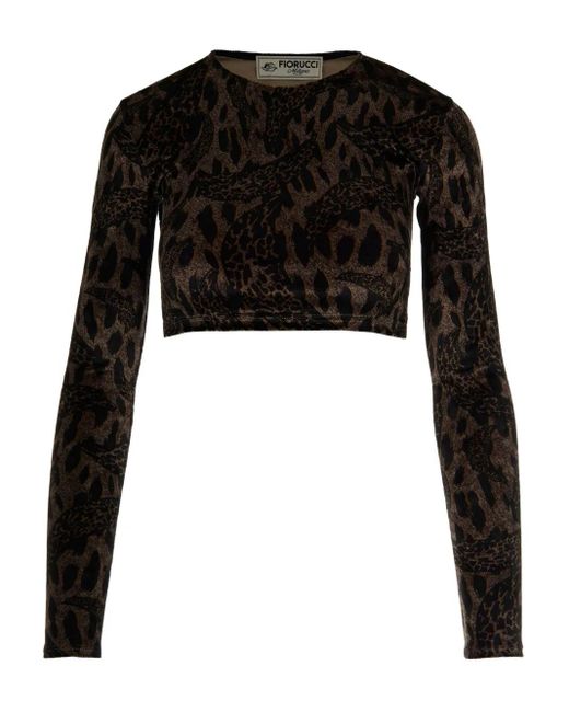 Fiorucci Black Kleid mit Leoparden-Print