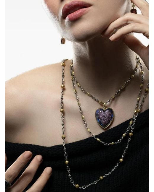 Sylva & Cie White Diamond Bead Necklace
