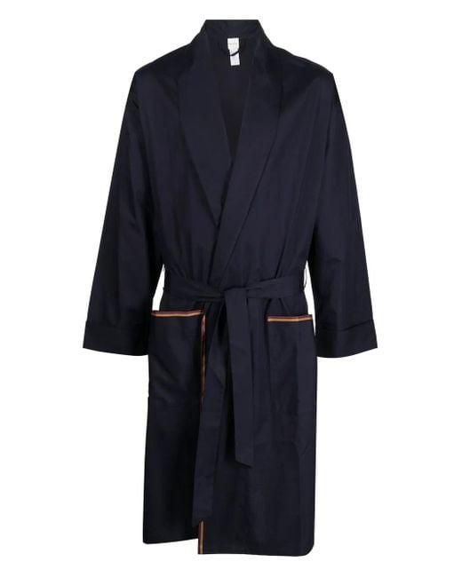 Paul Smith Blue Tied-Waist Wrap Robe for men