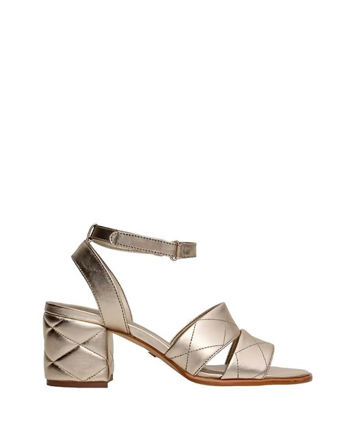Carrano White Quilted Touch-Strap Sandals