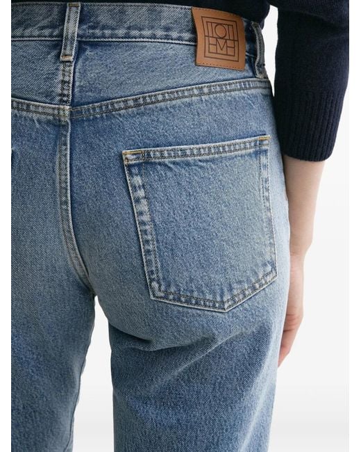 Totême Blue Logo-Patch Jeans