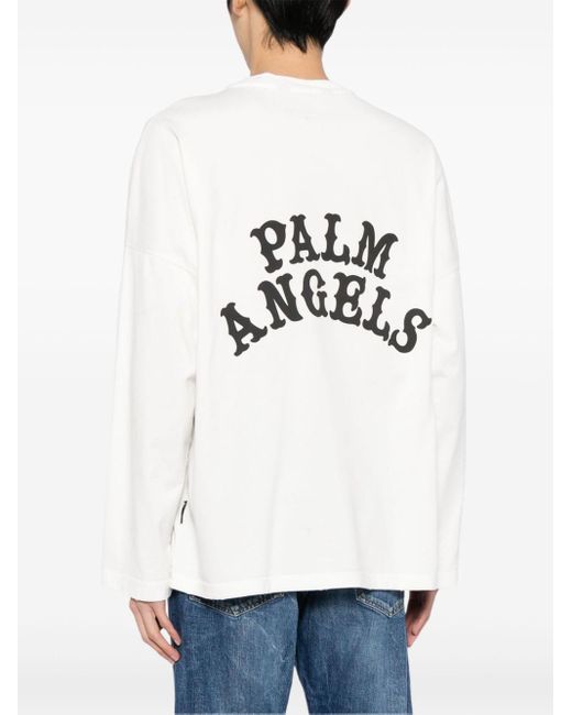 Palm Angels T-shirt Met Grafische Print in het Blue voor heren