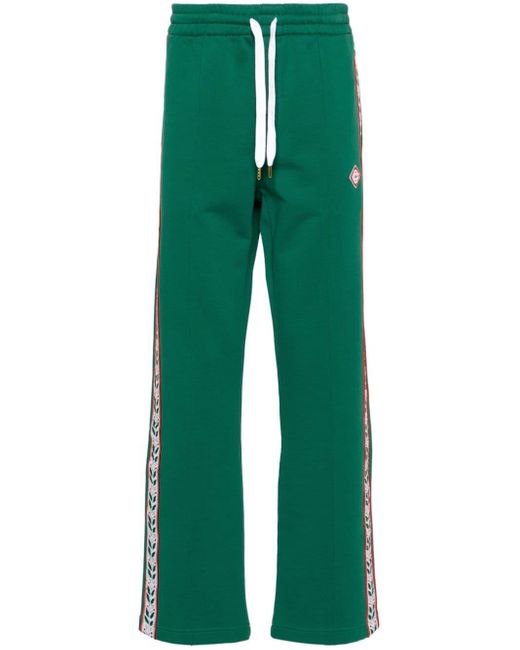 Casablancabrand Green Moto Sport Cotton Track Pants for men