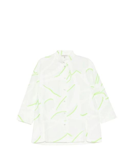 Shiatzy Chen White Stand-Collar Jacquard Jacket