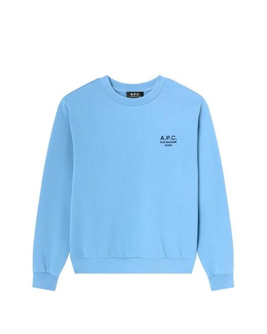A.P.C. Blue Rue Madame-Logo Sweatshirt