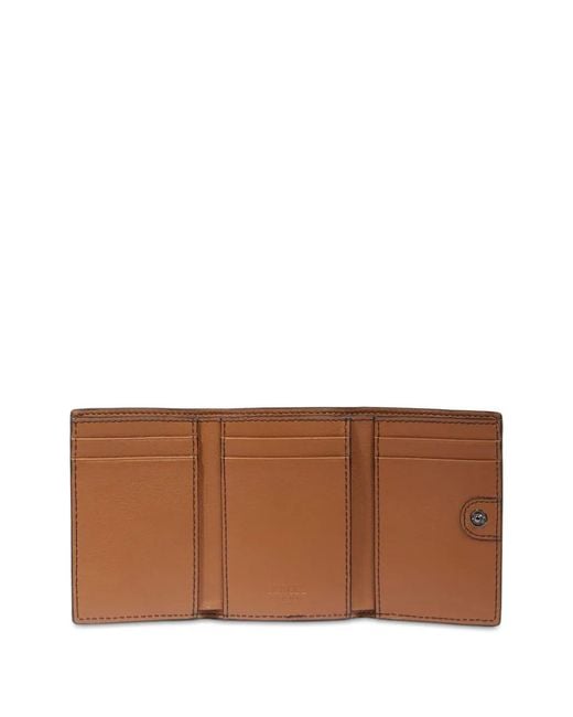 Lancel Brown Tri-Fold Leather Wallet for men