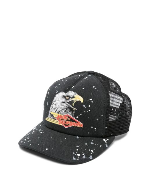 Amiri Trucker Mesh-Baseballkappe mit Adler-Print in Black für Herren