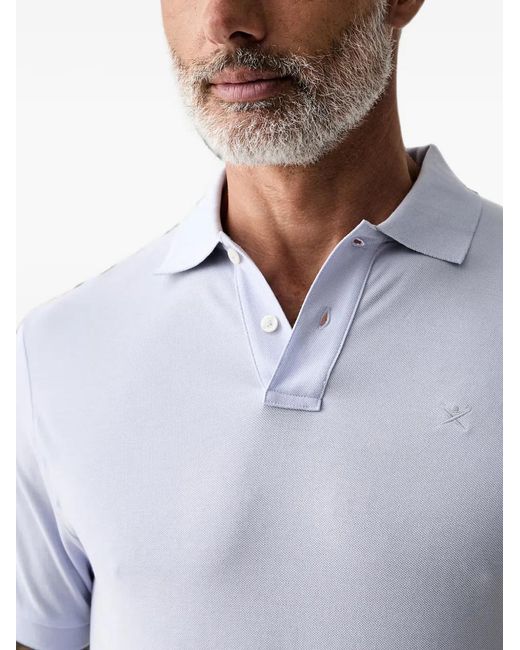 Hackett Blue Logo-Embroidered Polo Shirt for men