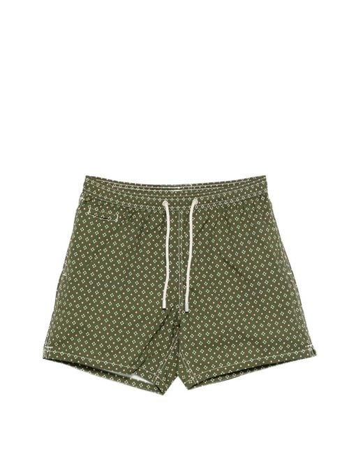 Mc2 Saint Barth Green Lighting Patterned Swim Shorts for men