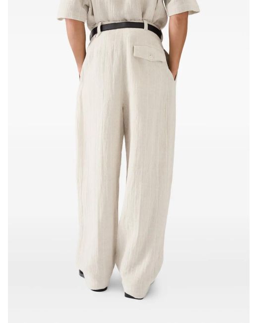 メンズ Jacquemus Le Fernando プリーツパンツ White